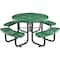 Global Industrial Round Picnic Table, Green, Perforated Metal, 46 in L, 29-1/2 in H Overall 262078GN - alternate 1